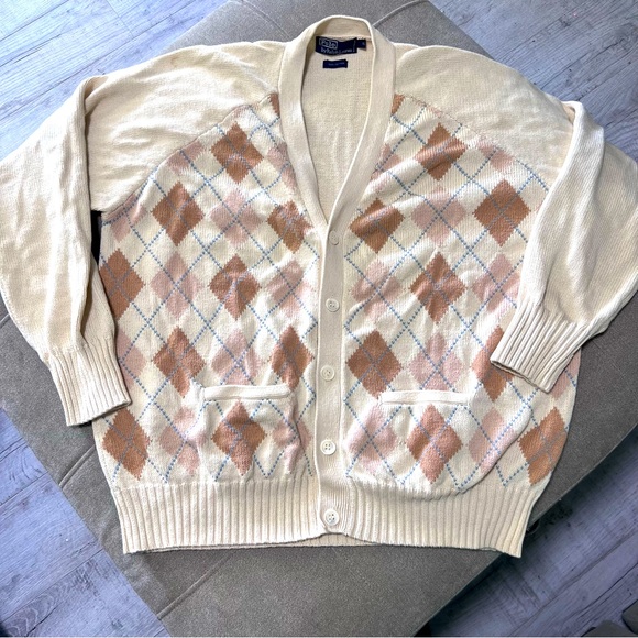 Polo Ralph Lauren Other - POLO by Ralph Lauren Men’s Knit Cardigan XL Granny  100% Cotton front pockets